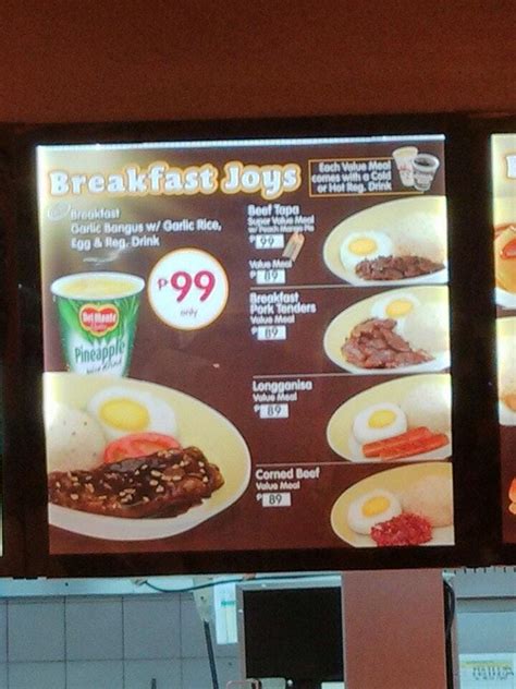 jollibee mangaldan menu price